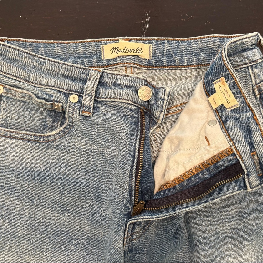 Madewell Blue Denim Jeans 90’s straight curvy fit
